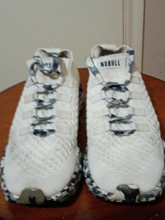 NOBULL Aspire Granite White Runner Shoes Workout Training Men’s Sz 7.5 Camo Sole main image 9